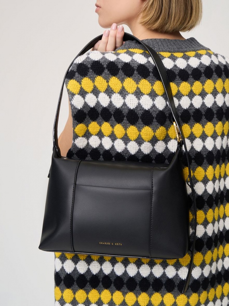 τσάντεσ ώμου Charles And Keith Lorain μαυρα | 23706-ONMS