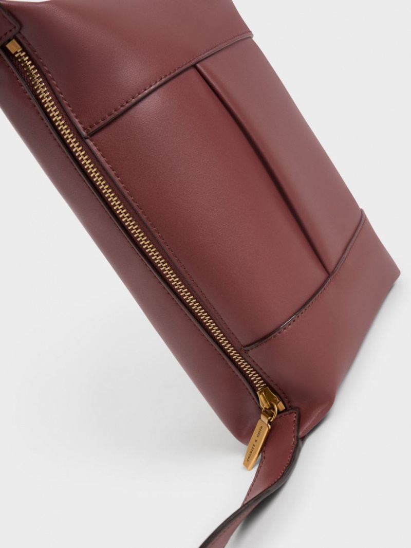 τσάντεσ ώμου Charles And Keith Lorain σοκολάτα | 24368-YSHI