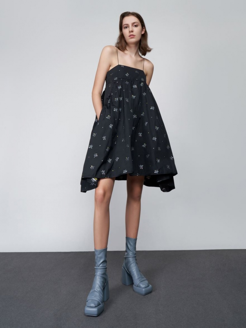 μποτα πλατφορμα Charles And Keith Lucile Calf μπλε | 41398-CWYE