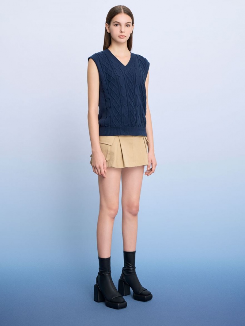 μποτα πλατφορμα Charles And Keith Lucile Calf μαυρα | 47830-JHVW