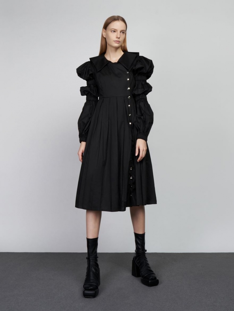 μποτα πλατφορμα Charles And Keith Lucile Calf μαυρα | 47830-JHVW