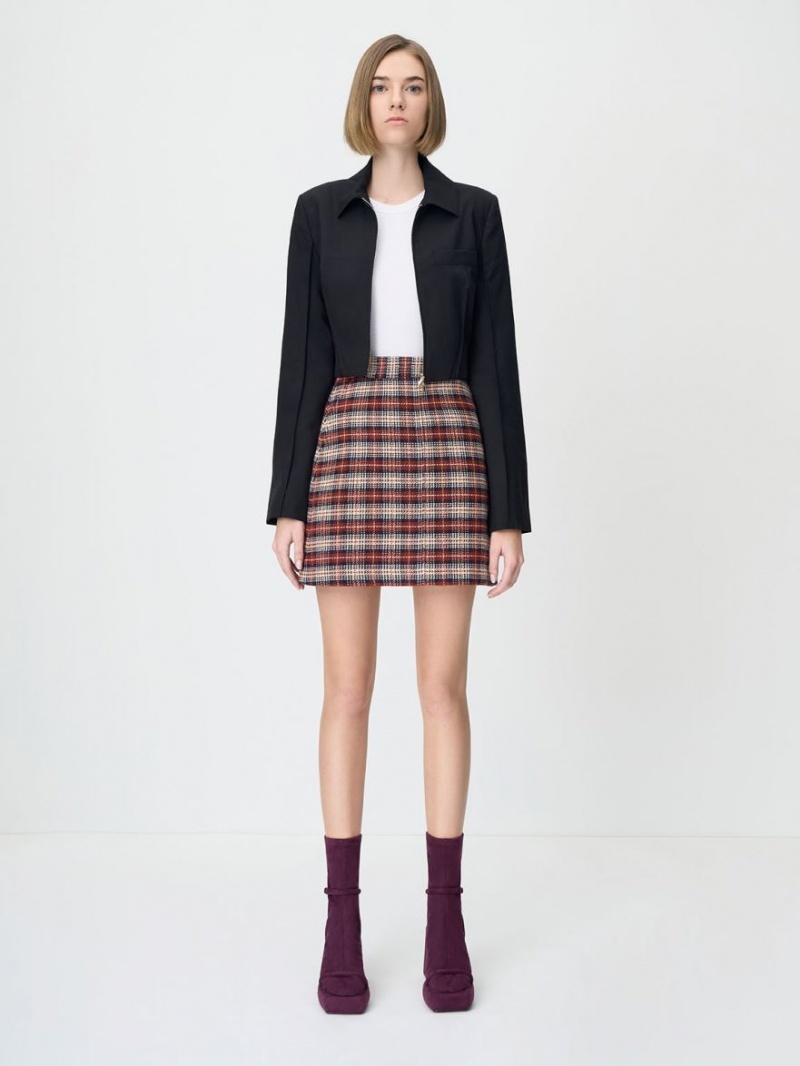 μποτα πλατφορμα Charles And Keith Lucile Textured Calf μπορντο | 02678-SQNJ