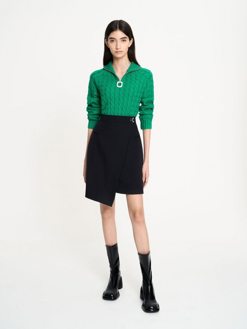 μποτεσ τακουνια Charles And Keith Lula λουστρινι Χοντρός Calf μαυρα | 06514-LQZG