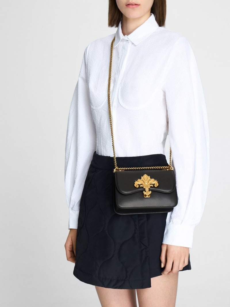 τσάντεσ χιαστί Charles And Keith Meriah Chain λουρακια μαυρα | 52019-NIBA