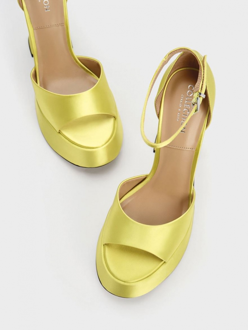 Πεδιλα Πλατφορμεσ Charles And Keith Michelle Recycled Polyester ανοιχτο πρασινο | 25701-IUEC