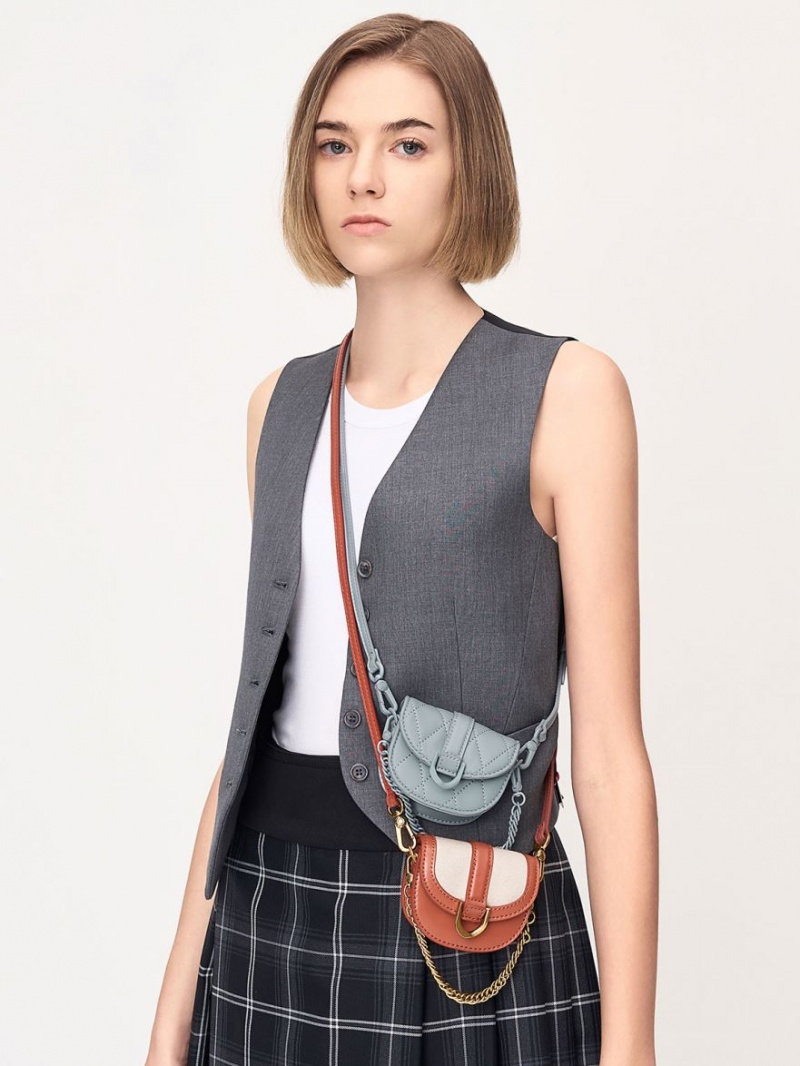 Τσάντες Σέλας Charles And Keith Micro Gabine Two-Tone​ σκούρο κοκκινα | 75142-XBGH