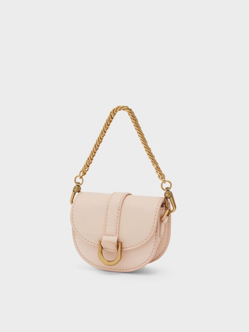 Τσάντες Σέλας Charles And Keith Micro Gabine ανοιχτο ροζ | 53279-SCHG