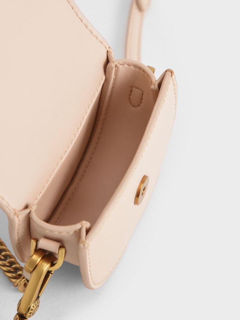 Τσάντες Σέλας Charles And Keith Micro Gabine ανοιχτο ροζ | 53279-SCHG