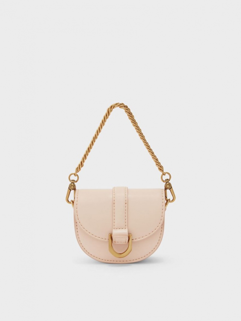 Τσάντες Σέλας Charles And Keith Micro Gabine ανοιχτο ροζ | 53279-SCHG