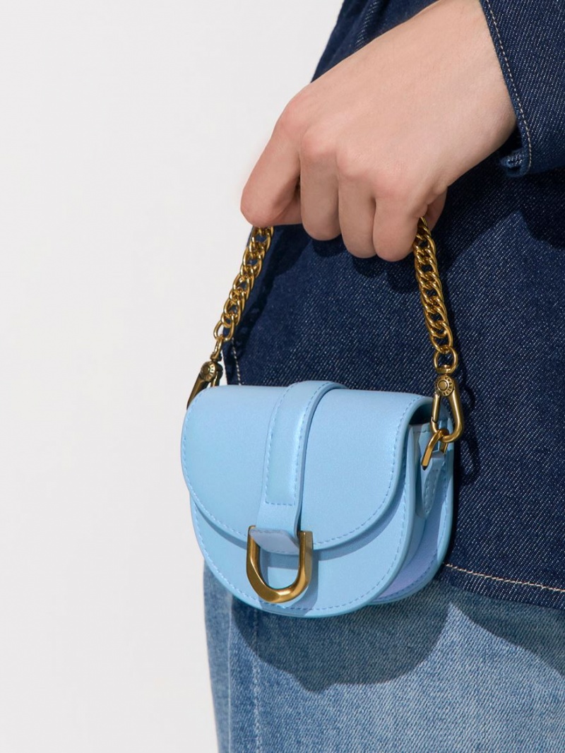 Τσάντες Σέλας Charles And Keith Micro Gabine ανοιχτο μπλε | 57928-JCUK