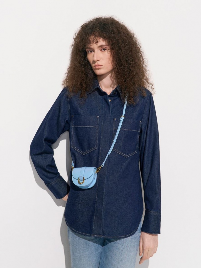 Τσάντες Σέλας Charles And Keith Micro Gabine ανοιχτο μπλε | 57928-JCUK