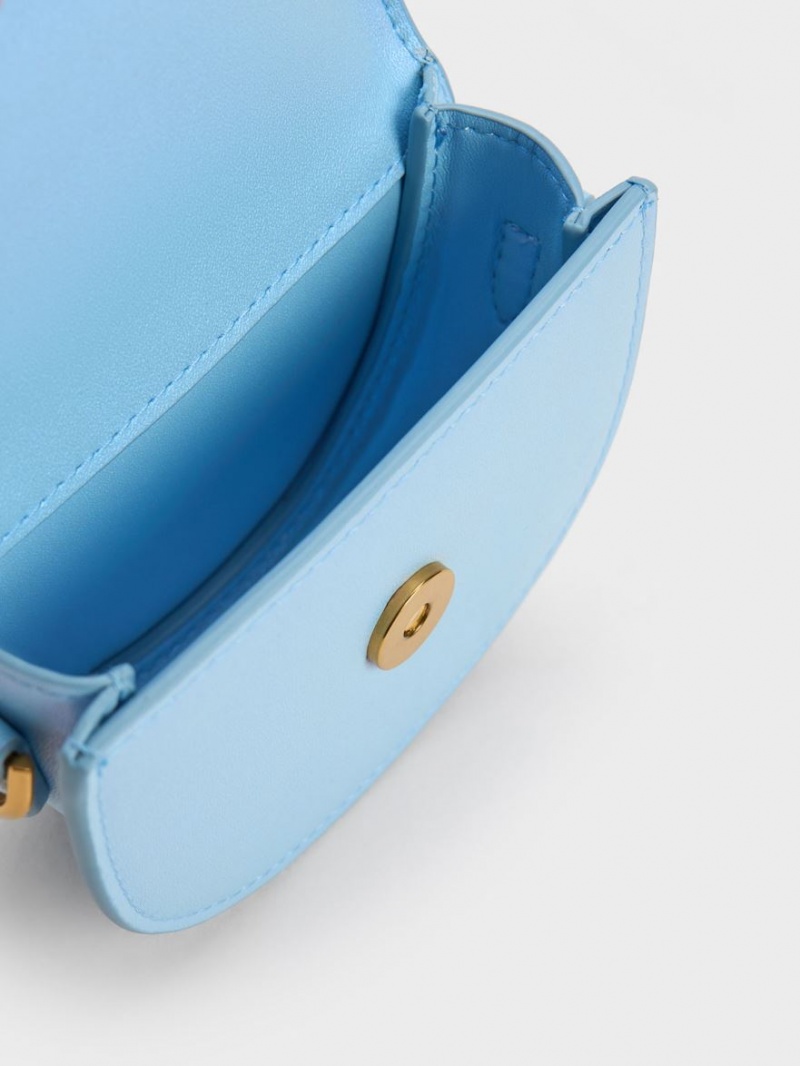 Τσάντες Σέλας Charles And Keith Micro Gabine ανοιχτο μπλε | 57928-JCUK