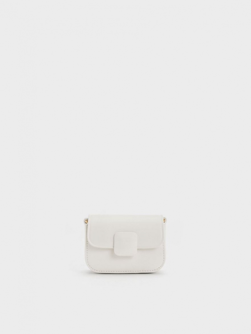 τσάντεσ χιαστί Charles And Keith Micro Koa κρέμα | 43095-EMDA