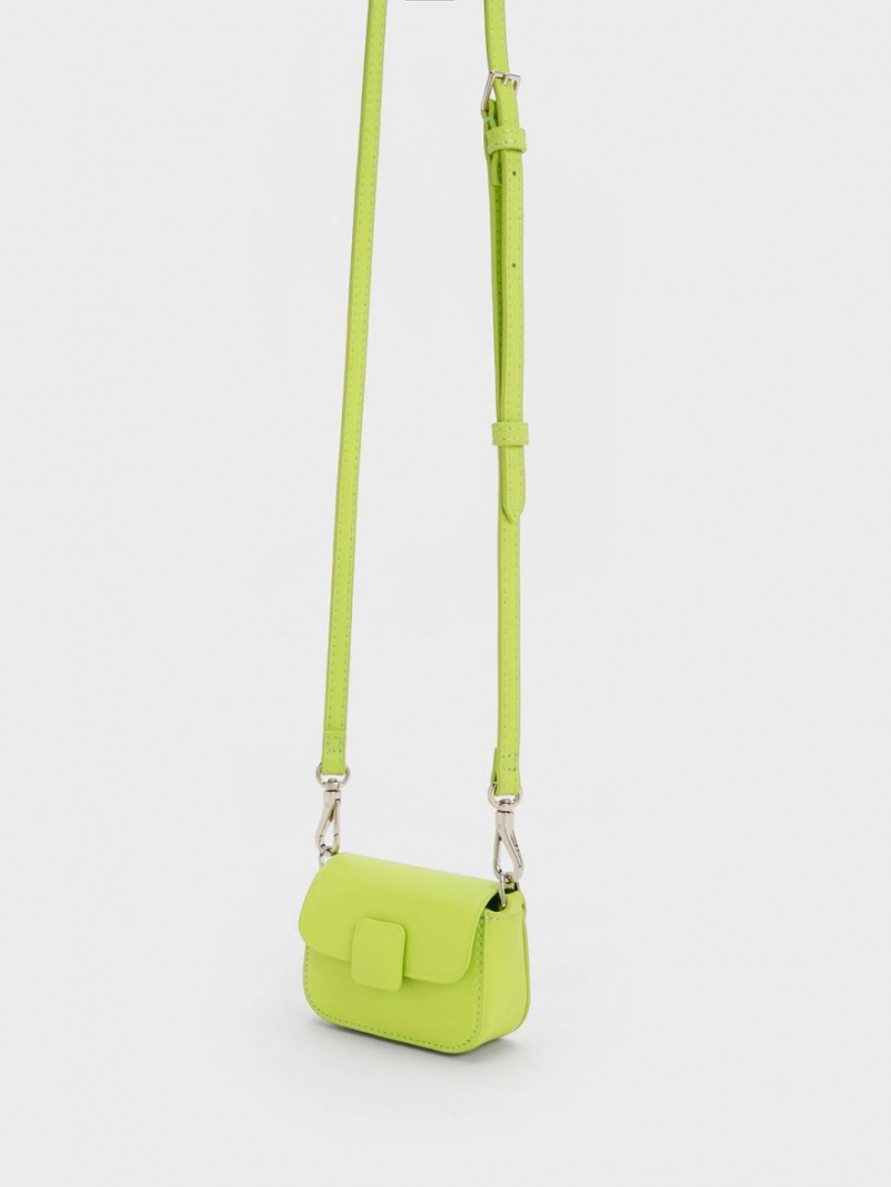 τσάντεσ χιαστί Charles And Keith Micro Koa ανοιχτο πρασινο | 42075-KVXG
