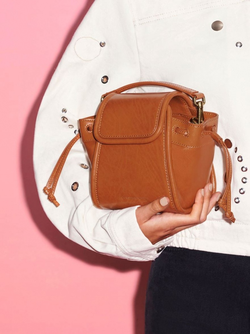 τσαντα χειροσ Charles And Keith Mini Ashby Top καφε | 76509-XYDR
