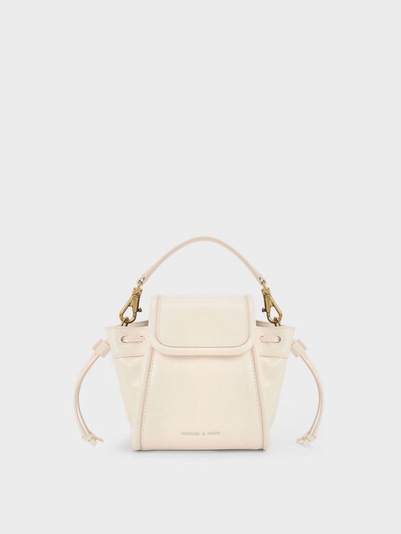 τσαντα χειροσ Charles And Keith Mini Ashby Top κρέμα | 93580-BRUX