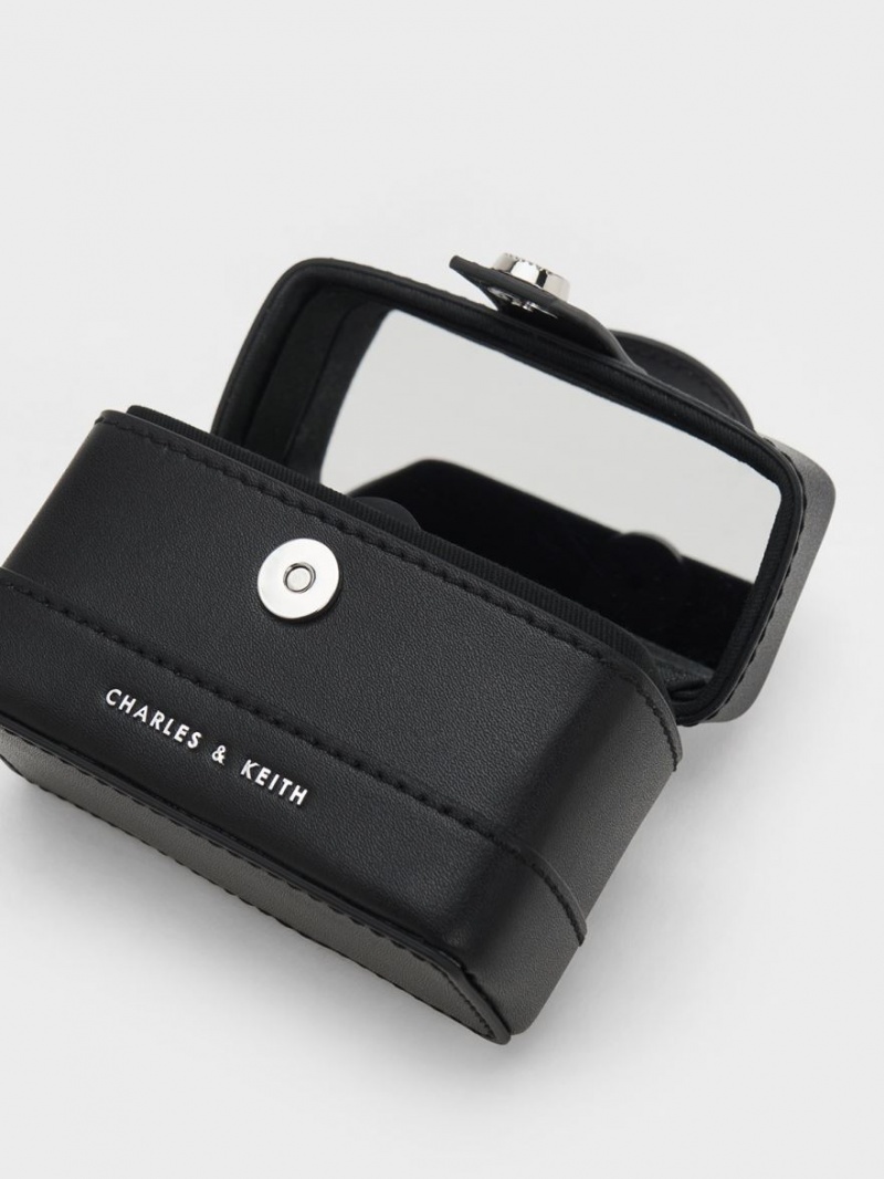 τσαντα χειροσ Charles And Keith Mini Bronte Contrast Trim Top μαυρα | 34810-VFAH