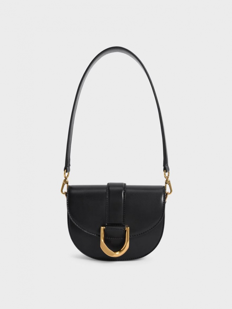 Τσάντες Σέλας Charles And Keith Mini Gabine μαυρα | 78136-BKZI