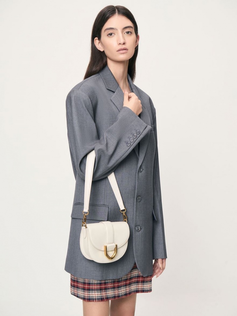 Τσάντες Σέλας Charles And Keith Mini Gabine κρέμα | 89102-WTPG