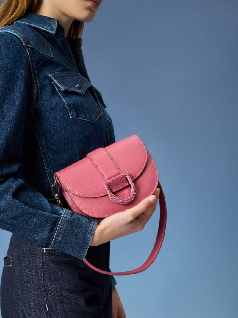Τσάντες Σέλας Charles And Keith Mini Gabine δερματινα κοραλι | 60793-JMXA