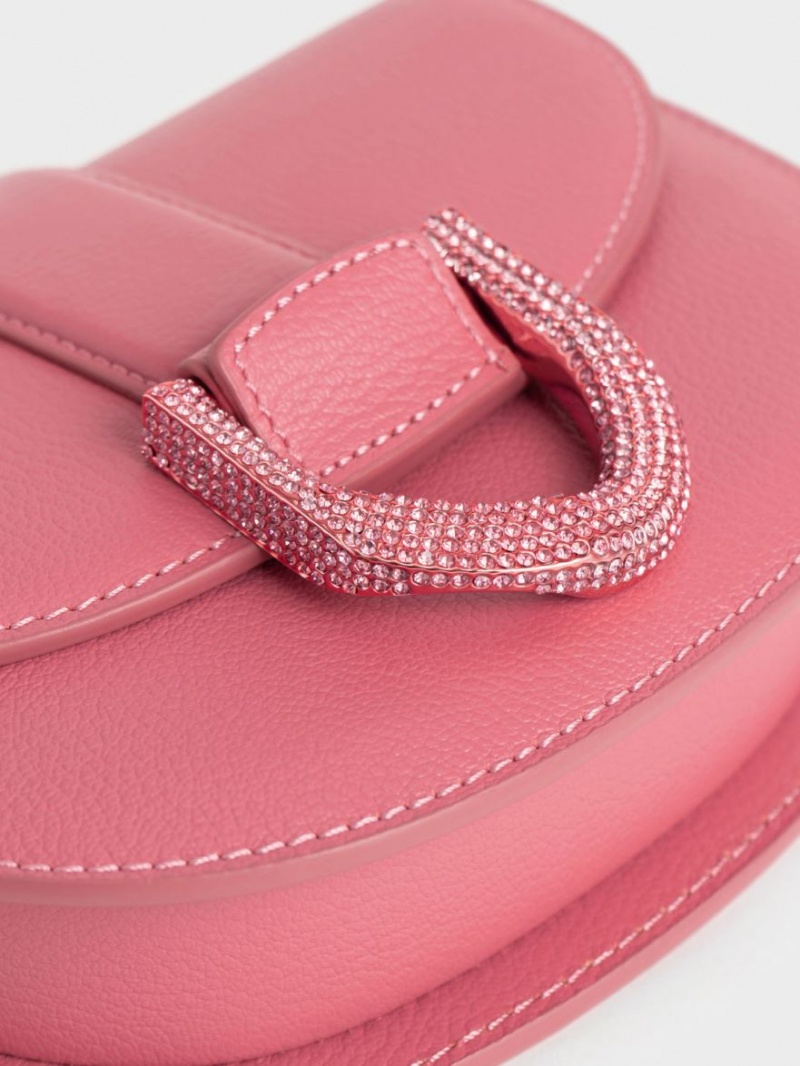 Τσάντες Σέλας Charles And Keith Mini Gabine δερματινα κοραλι | 60793-JMXA