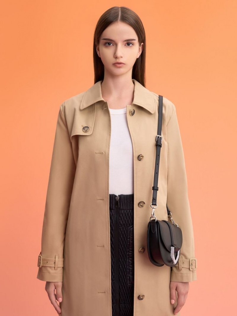 Τσάντες Σέλας Charles And Keith Mini Gabine δερματινα μαυρα | 76538-BXOW