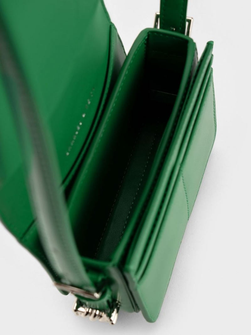 τσάντεσ ώμου Charles And Keith Mini Henrietta πρασινο | 54971-RBNG