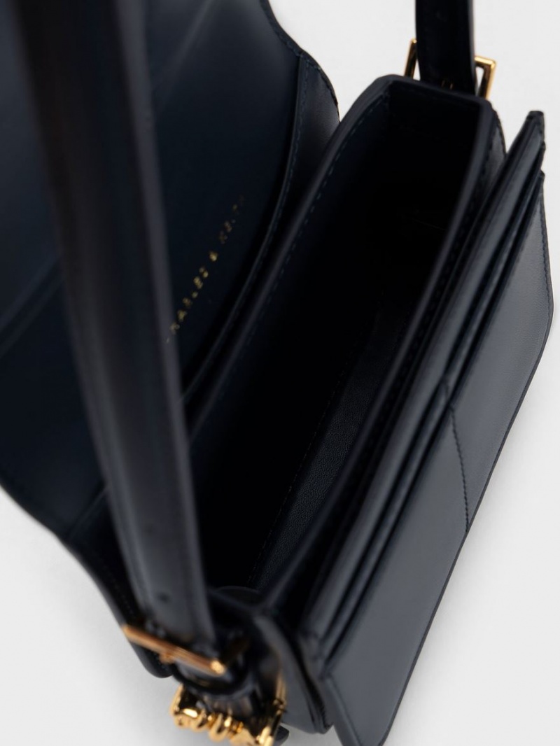τσάντεσ ώμου Charles And Keith Mini Henrietta σκουρο μπλε | 12394-MIXE