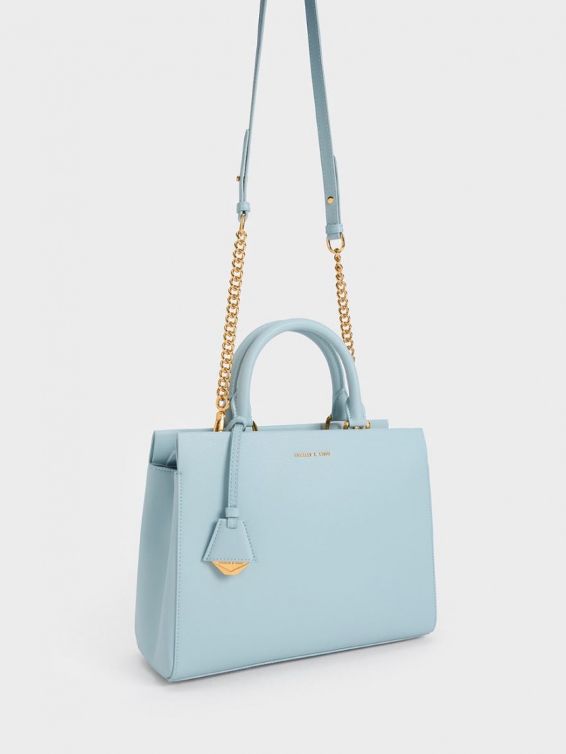 τσαντα χειροσ Charles And Keith Mirabelle Structured μπλε | 16345-HXFT