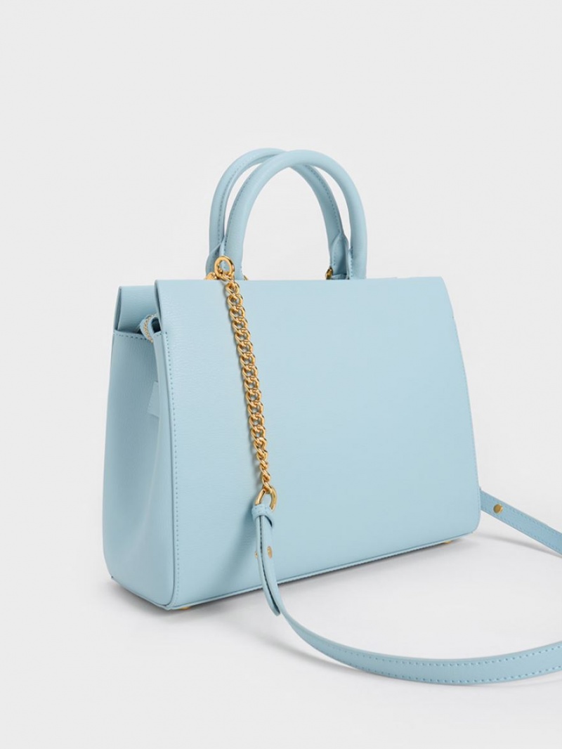 τσαντα χειροσ Charles And Keith Mirabelle Structured μπλε | 16345-HXFT