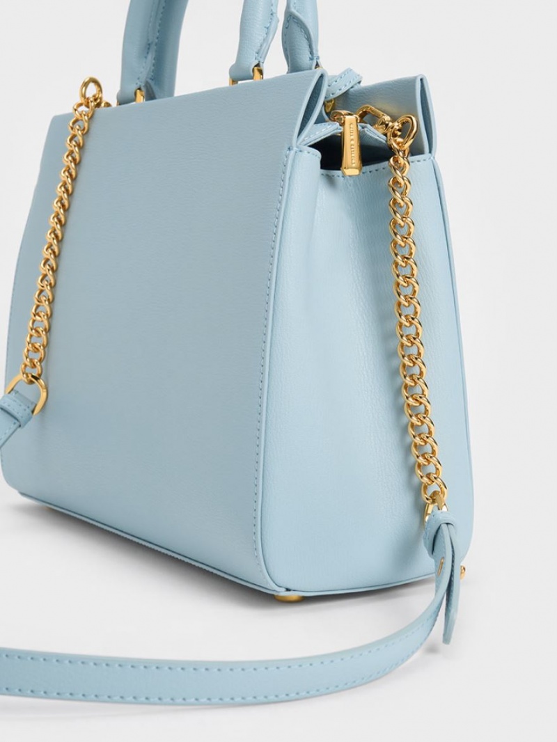 τσαντα χειροσ Charles And Keith Mirabelle Structured μπλε | 16345-HXFT