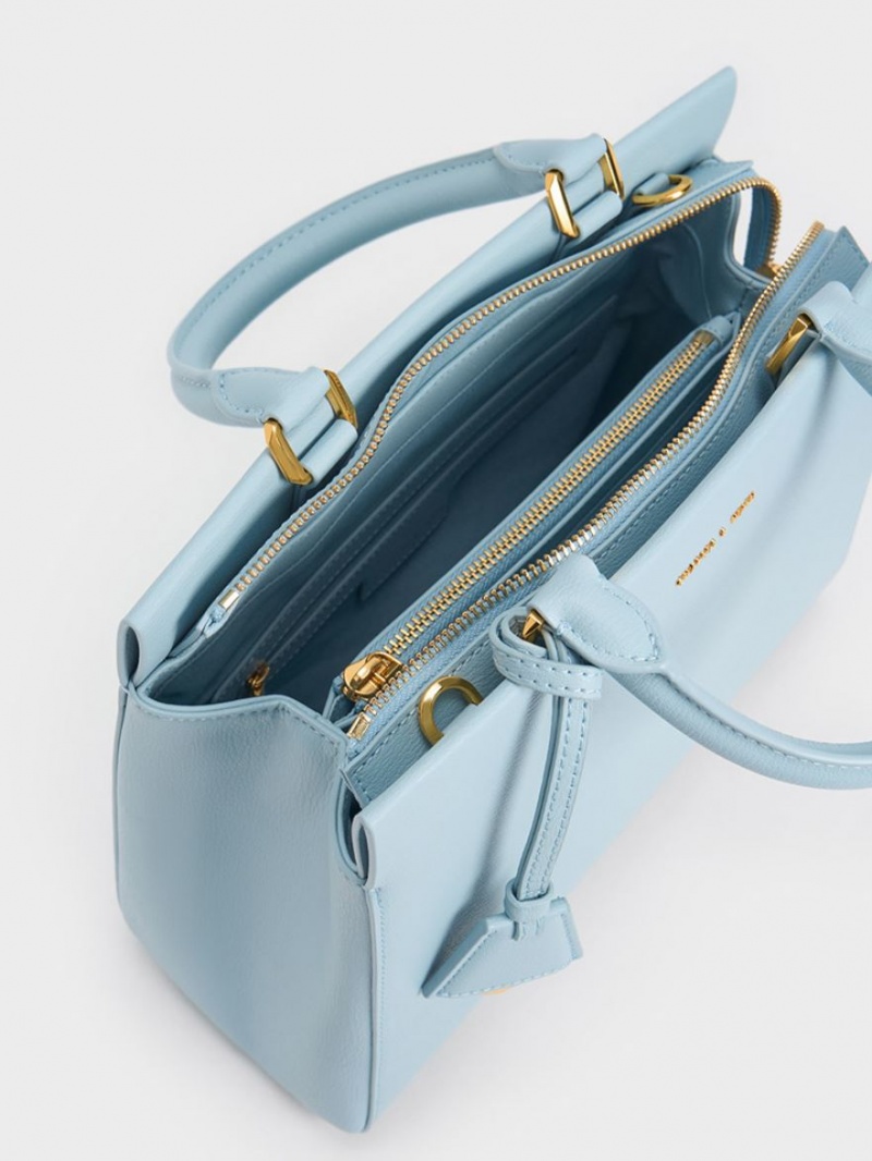 τσαντα χειροσ Charles And Keith Mirabelle Structured μπλε | 16345-HXFT
