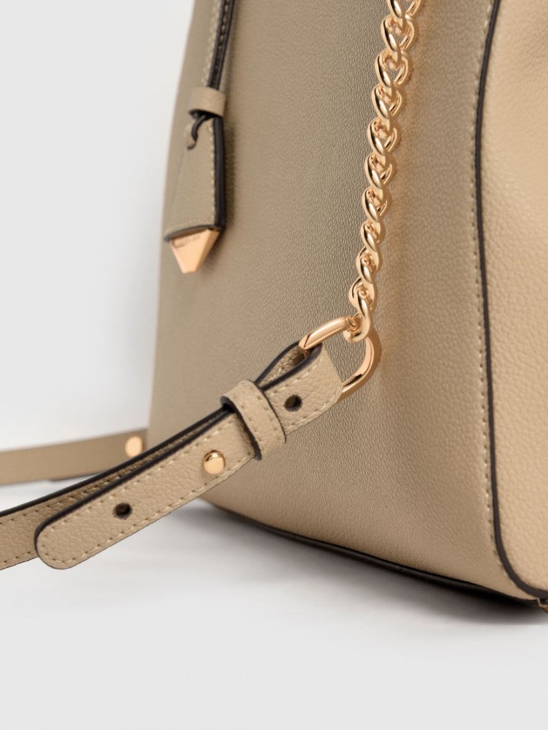 τσαντα χειροσ Charles And Keith Mirabelle Structured καφε | 91025-LSPK
