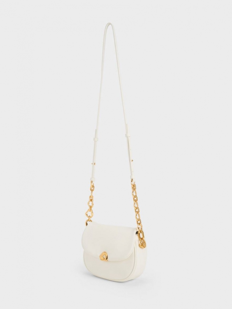 τσαντα χειροσ Charles And Keith Moira Braided ασπρα | 27538-CWIX
