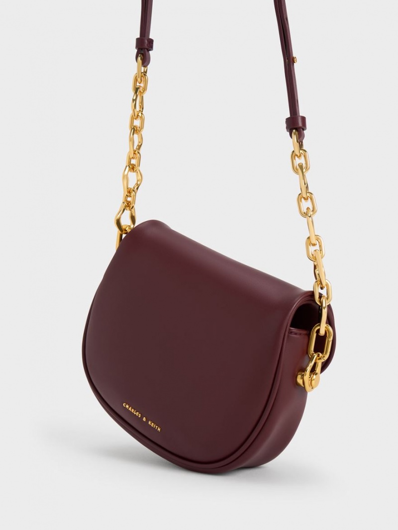 τσαντα χειροσ Charles And Keith Moira Braided σκούρο σοκολάτα | 18375-PLYO
