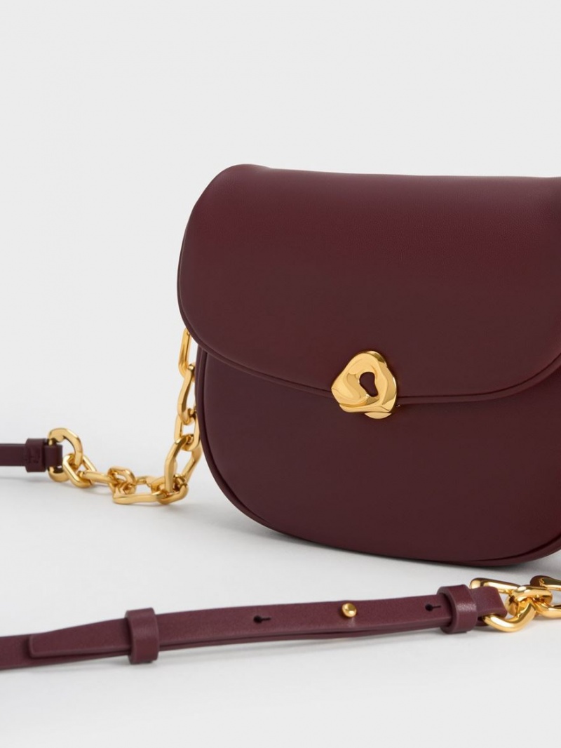 τσαντα χειροσ Charles And Keith Moira Braided σκούρο σοκολάτα | 18375-PLYO