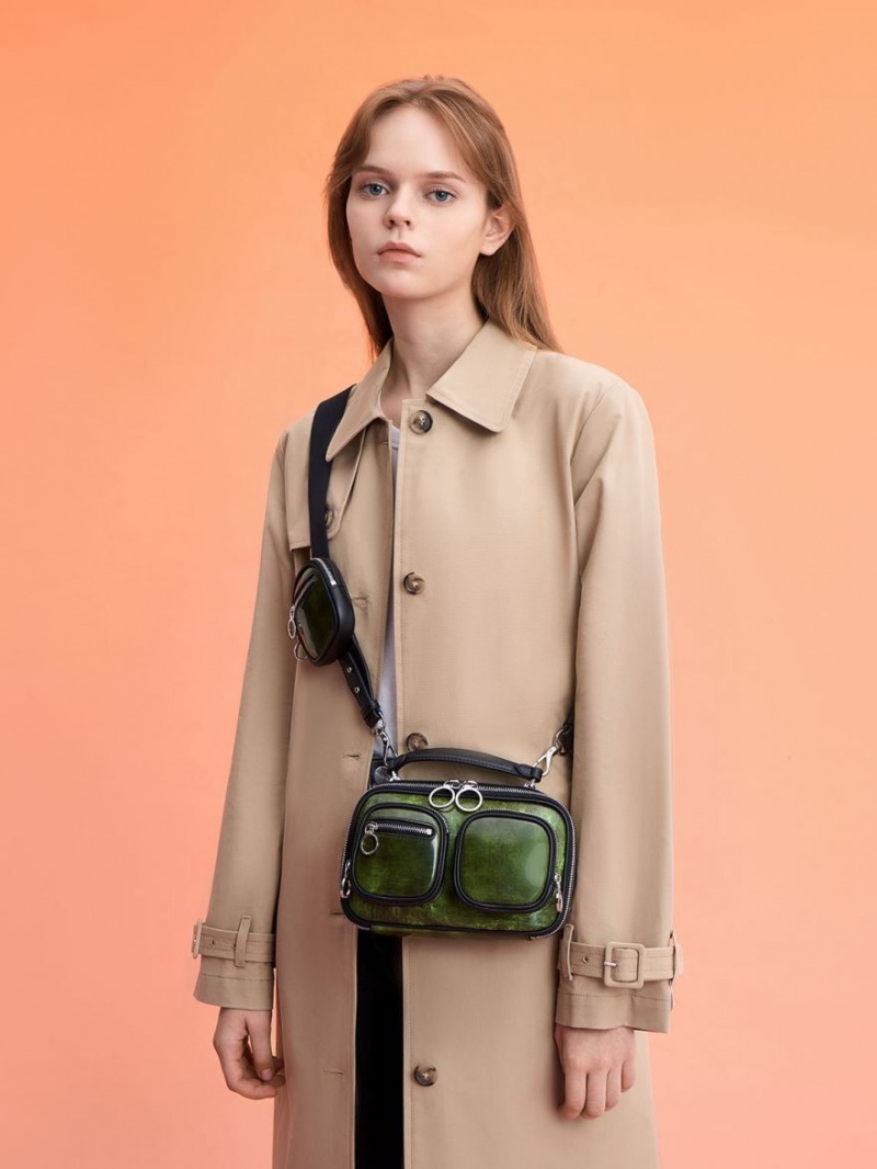 τσάντεσ χιαστί Charles And Keith Multi-Pouch πρασινο | 38127-DEKH