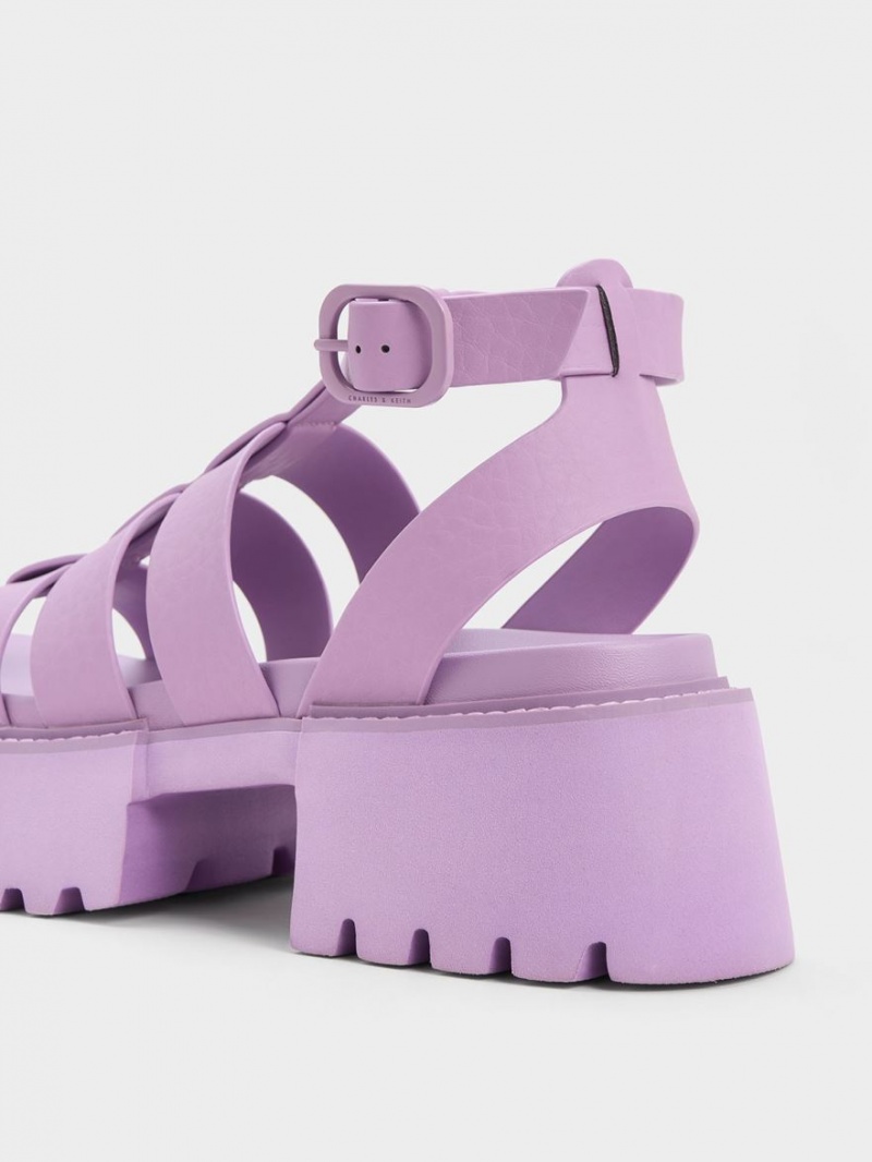 Πεδιλα Πλατφορμεσ Charles And Keith Nadine Gladiator μωβ | 45391-EJPV