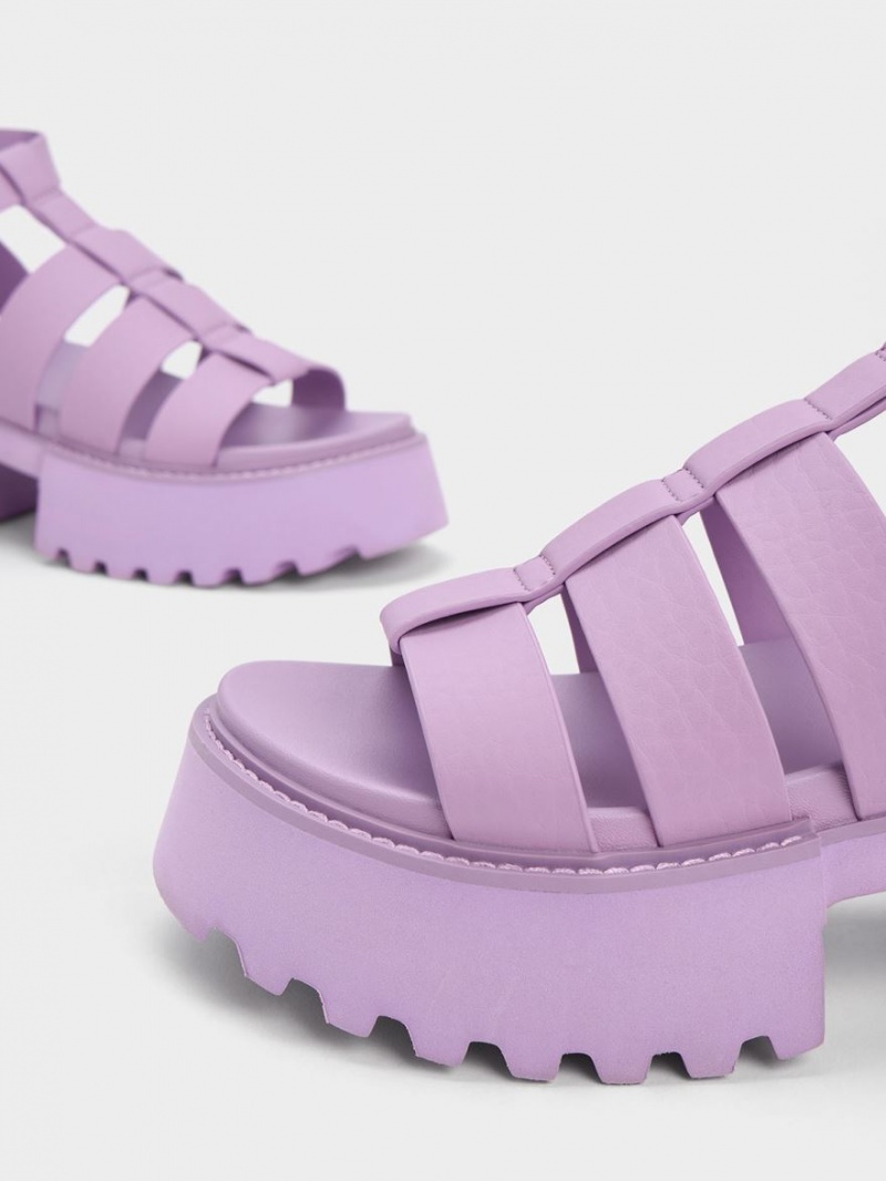 Πεδιλα Πλατφορμεσ Charles And Keith Nadine Gladiator μωβ | 45391-EJPV