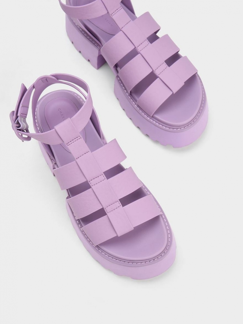 Πεδιλα Πλατφορμεσ Charles And Keith Nadine Gladiator μωβ | 45391-EJPV