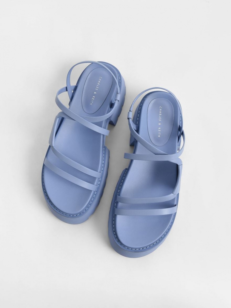 Πεδιλα Πλατφορμεσ Charles And Keith Nadine strappy μπλε | 50684-PWSD