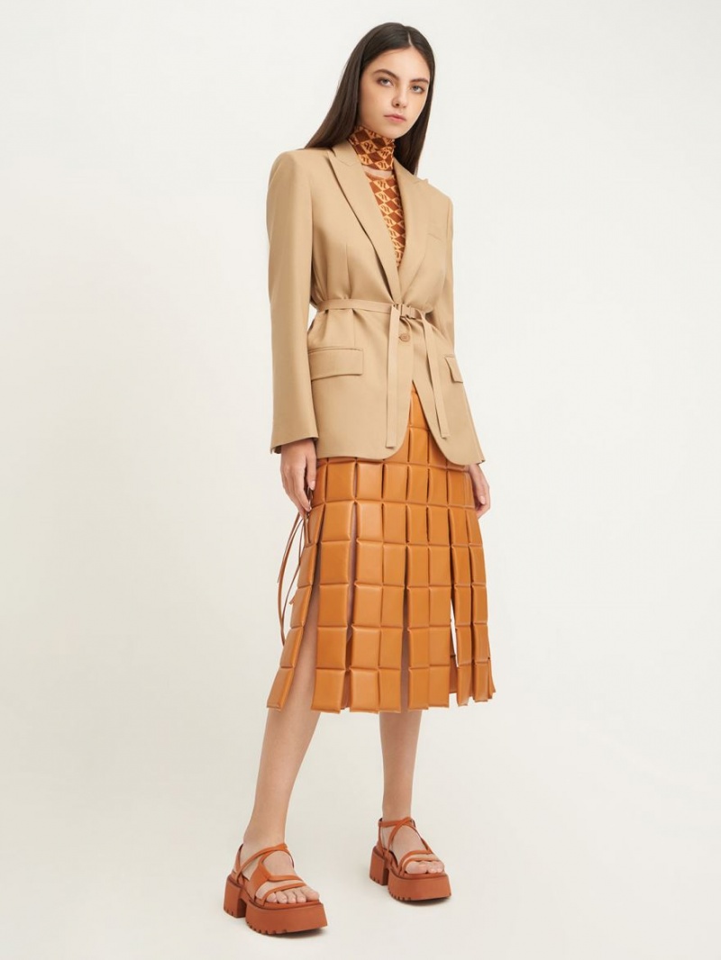 Πεδιλα Πλατφορμεσ Charles And Keith Nadine strappy πορτοκαλι | 91035-TAMG