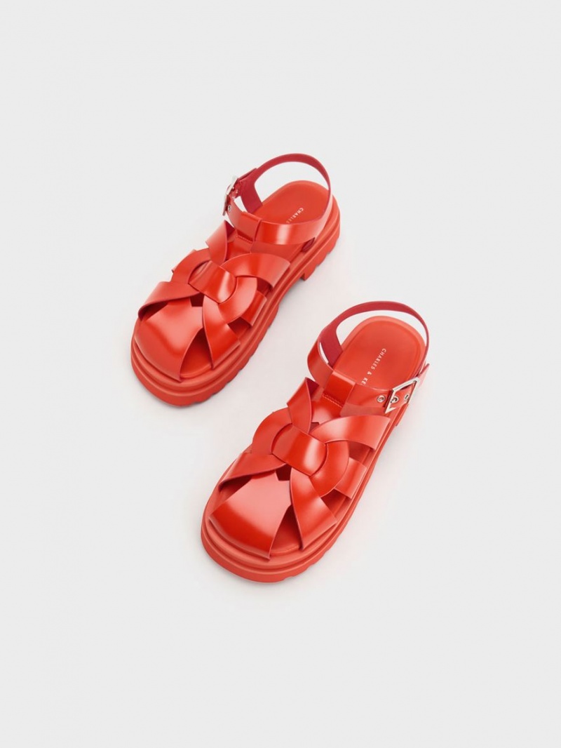 Πεδιλα Πλατφορμεσ Charles And Keith Nell Gladiator κοκκινα | 26850-ZVFS