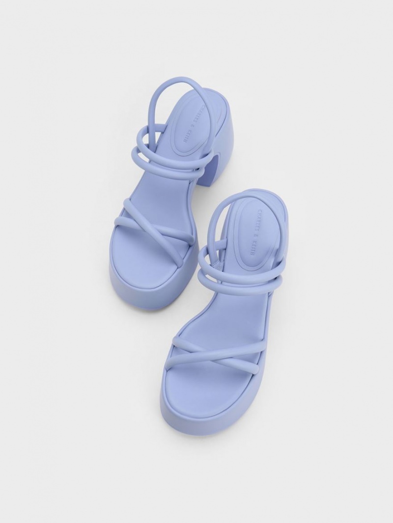 Πεδιλα Πλατφορμεσ Charles And Keith Nerissa Tubular​ μωβ | 49526-RNXE