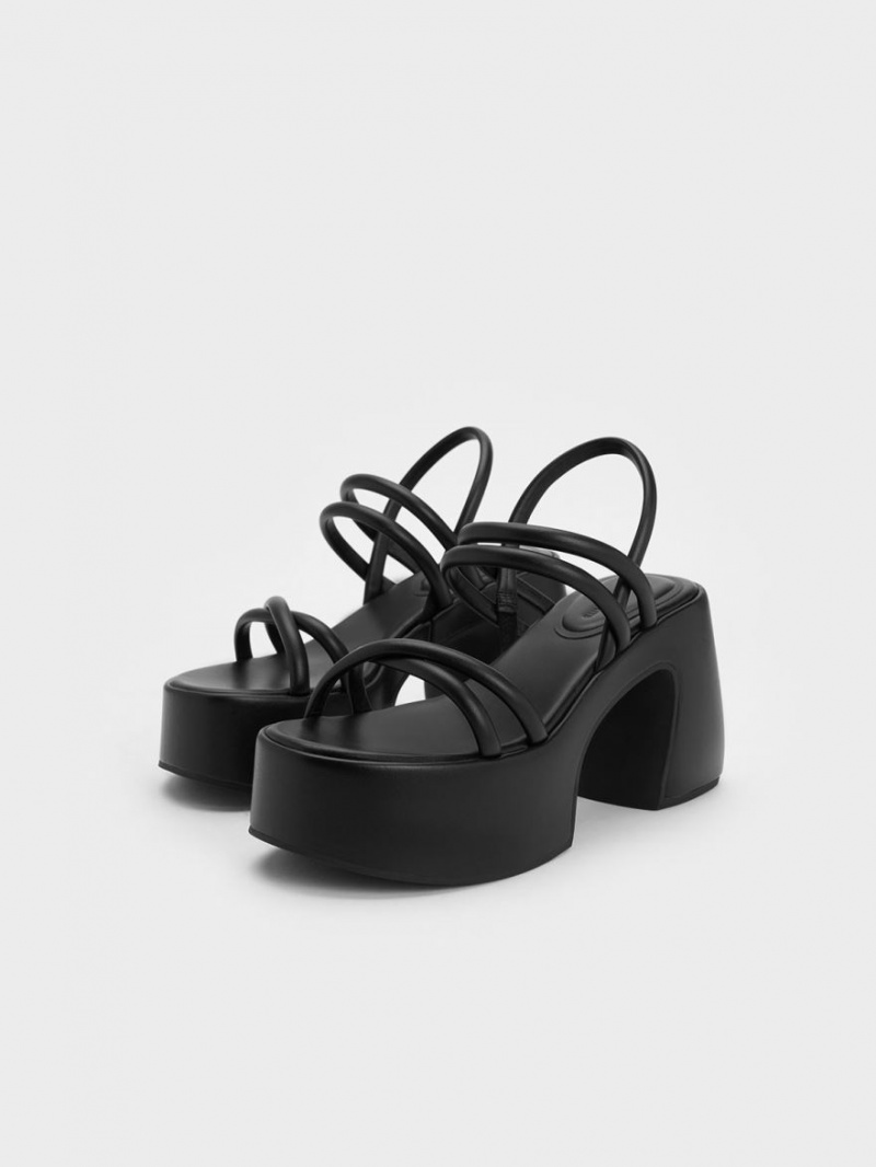 Πεδιλα Πλατφορμεσ Charles And Keith Nerissa Tubular​ μαυρα | 82359-DYSF