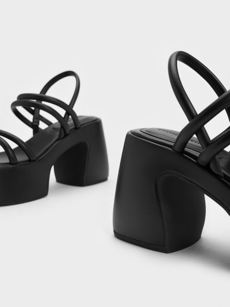 Πεδιλα Πλατφορμεσ Charles And Keith Nerissa Tubular​ μαυρα | 82359-DYSF