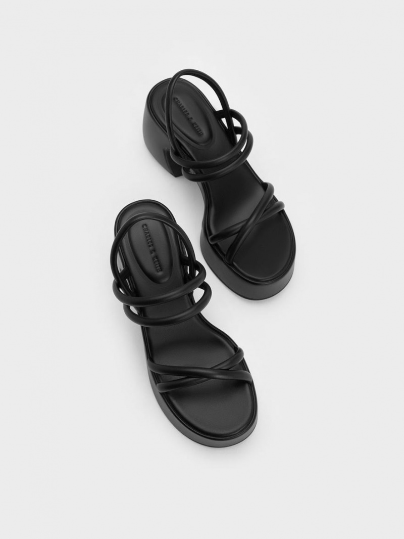 Πεδιλα Πλατφορμεσ Charles And Keith Nerissa Tubular​ μαυρα | 82359-DYSF