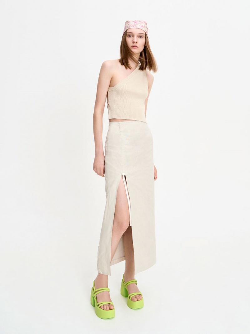 Πεδιλα Πλατφορμεσ Charles And Keith Nerissa Tubular​ ανοιχτο πρασινο | 70953-UYGS