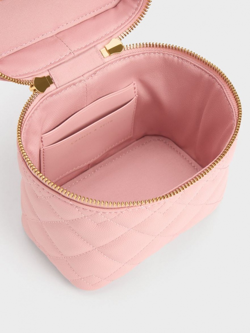 τσάντεσ χιαστί Charles And Keith Nezu Καπιτονέ Boxy ανοιχτο ροζ | 59263-SAYM