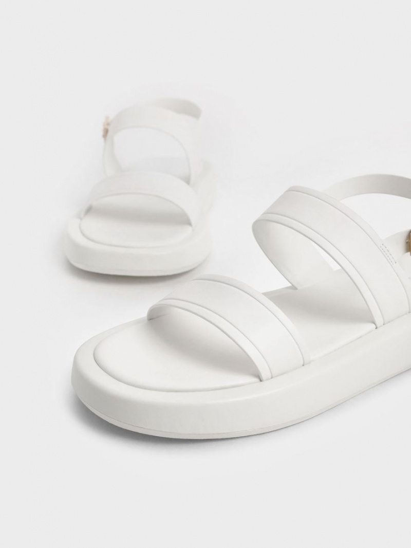 Πεδιλα Πλατφορμεσ Charles And Keith Open toe Slingback ασπρα | 54208-DXLS